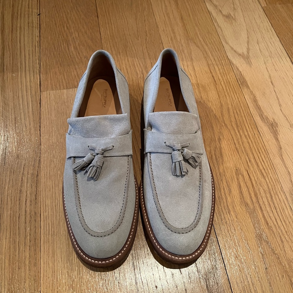 Never Worn Suitsupply light suede loafers size 12